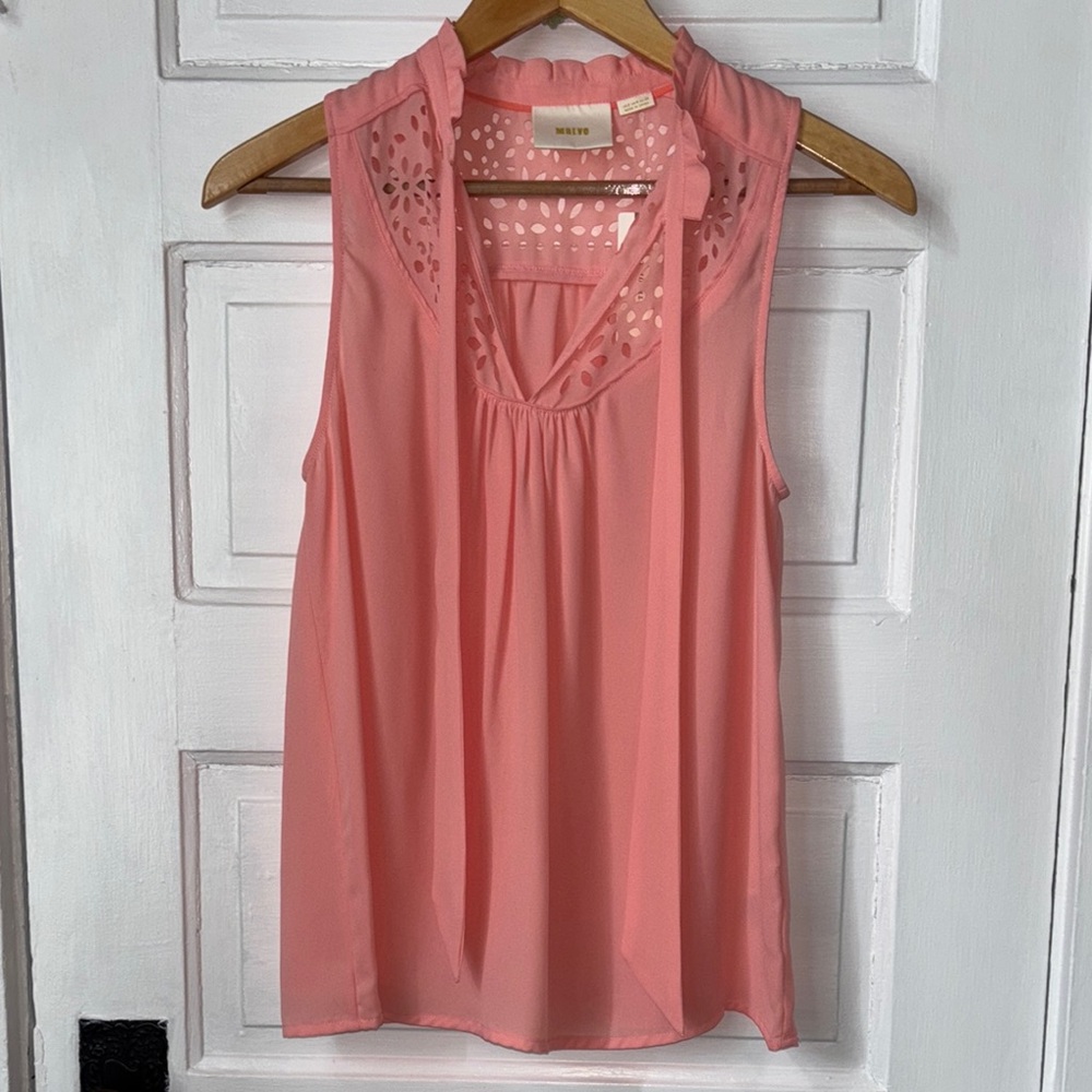 ANTHROPOLOGIE MAEVE LUCA TIE NECK TANK - Picture 4 of 12